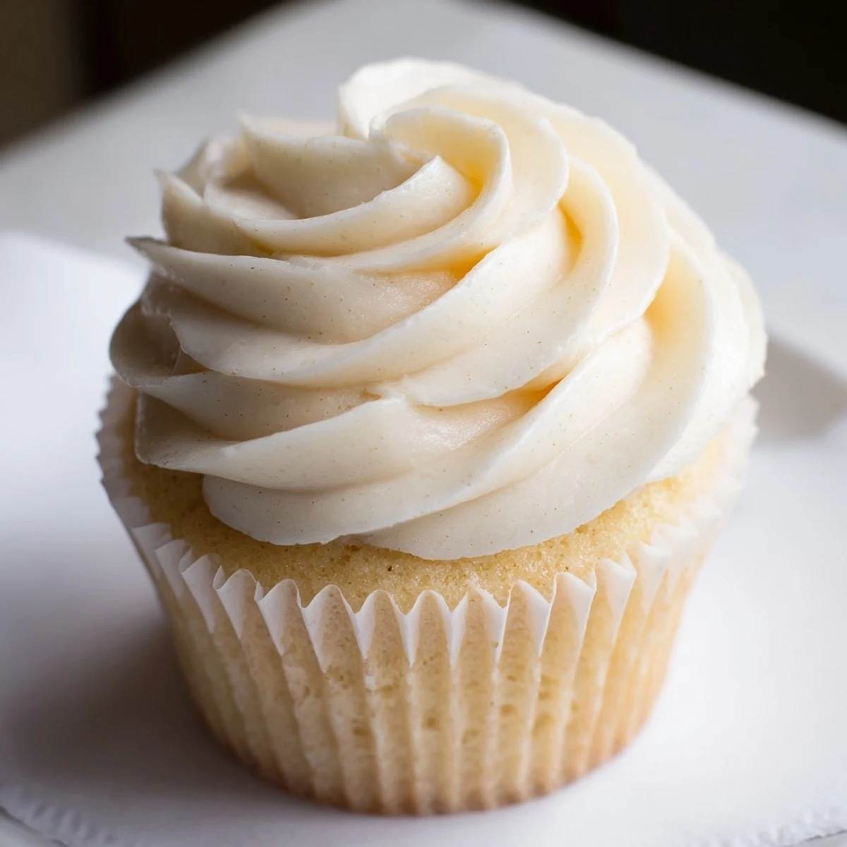 Beautifully frosted vanilla cupcakes, topped with swirls of creamy buttercream for any special occasion.