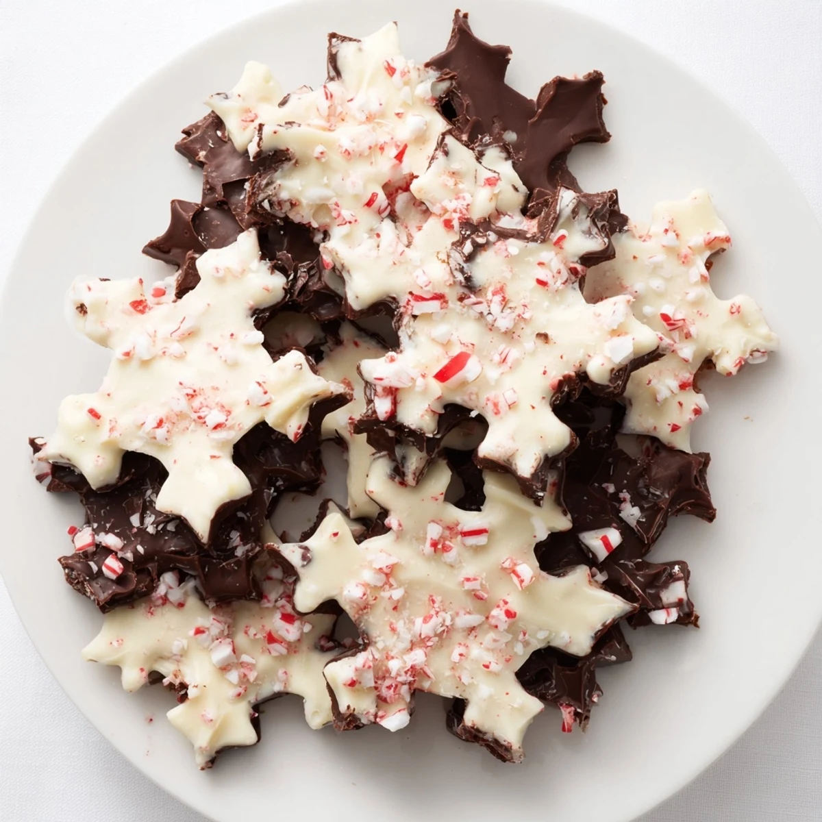 Peppermint Bark Snowflakes
