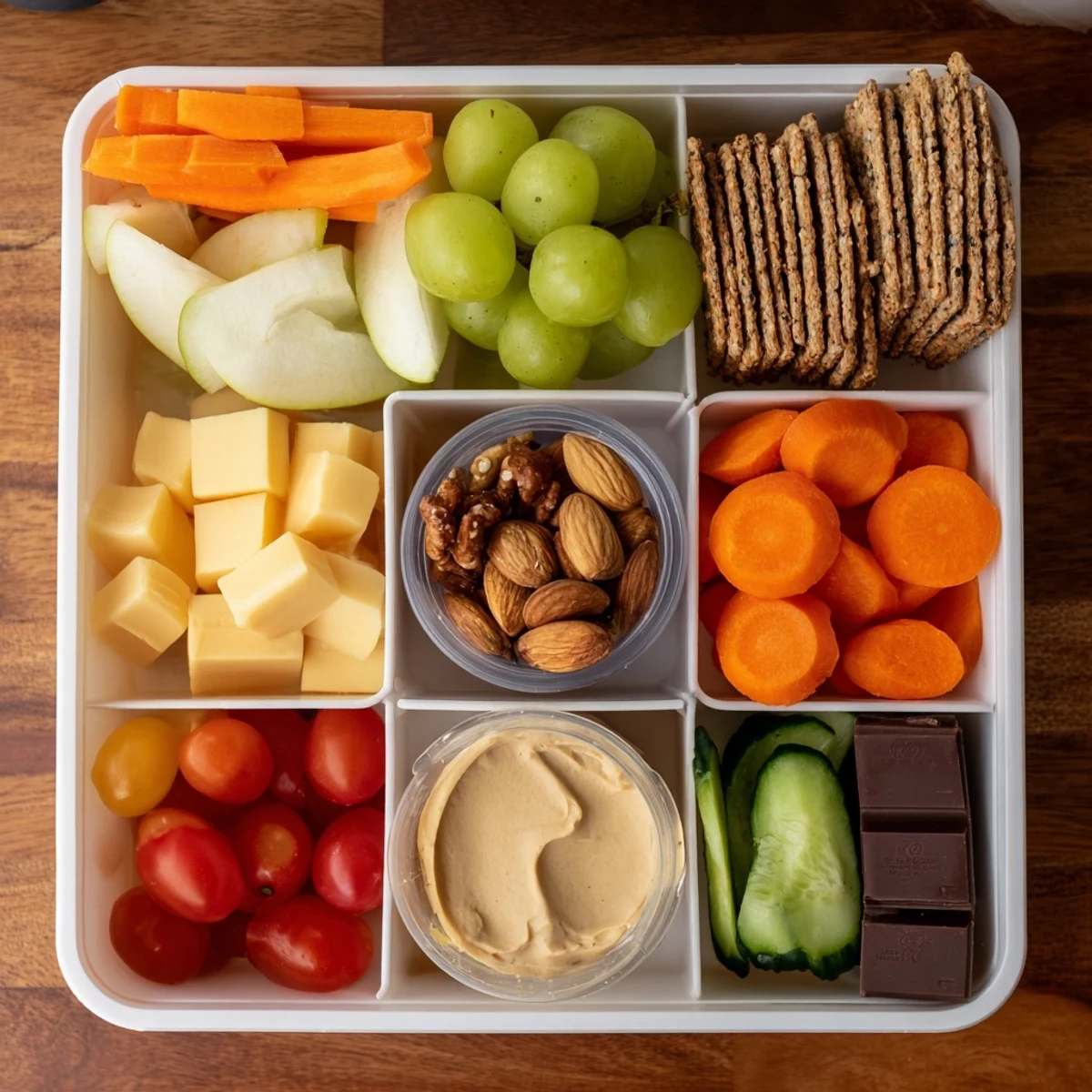 This Road Trip Snack Box offers a convenient, healthy selection of easy-to-eat travel snacks.