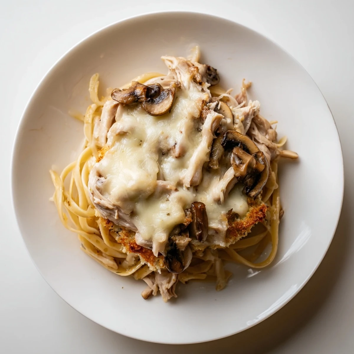 This delicious Turkey Tetrazzini features a rich, creamy sauce and flavorful turkey baked until bubbly.