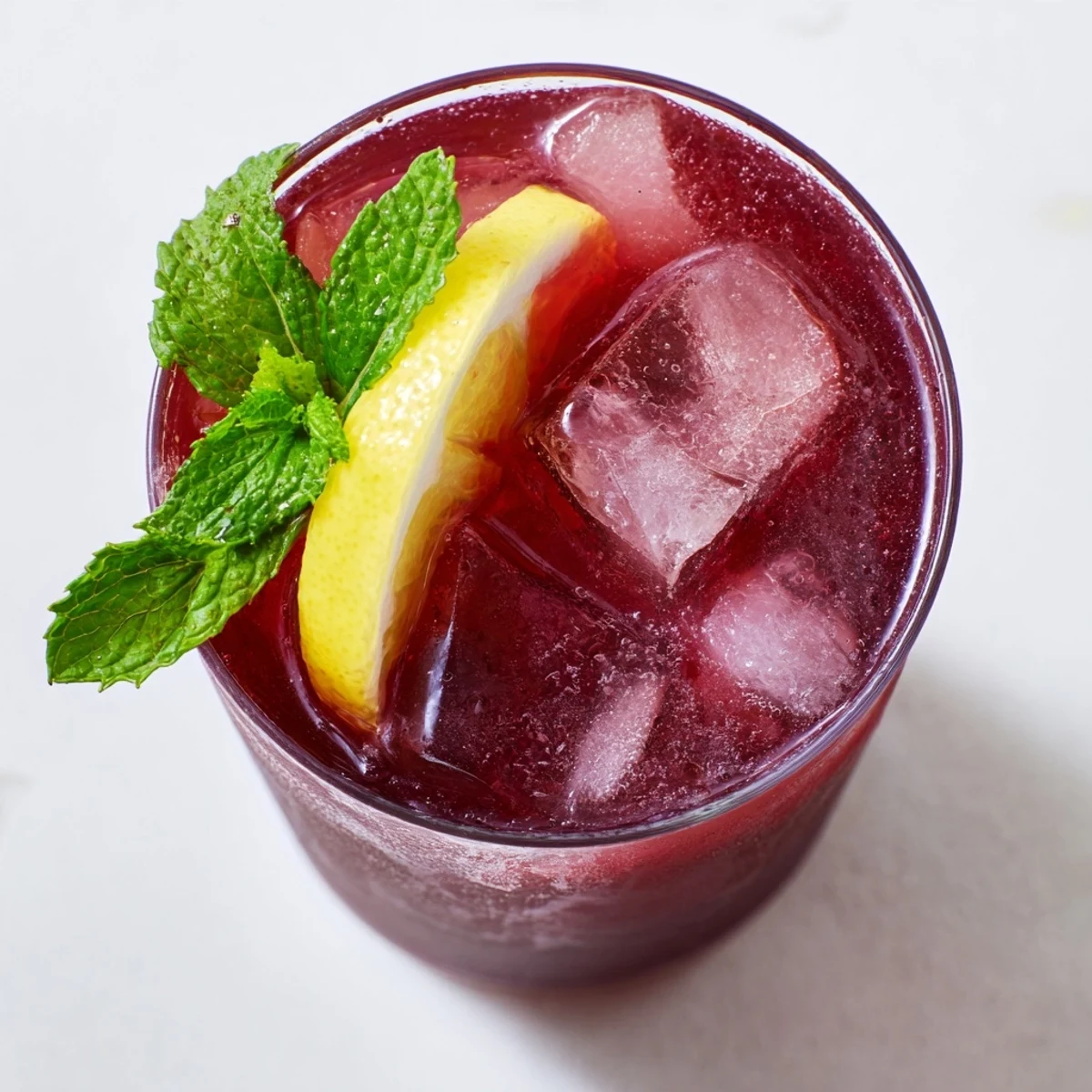 Enjoy the tranquil flavors of a Sleepy Girl Cherry Mocktail, a relaxing evening beverage.