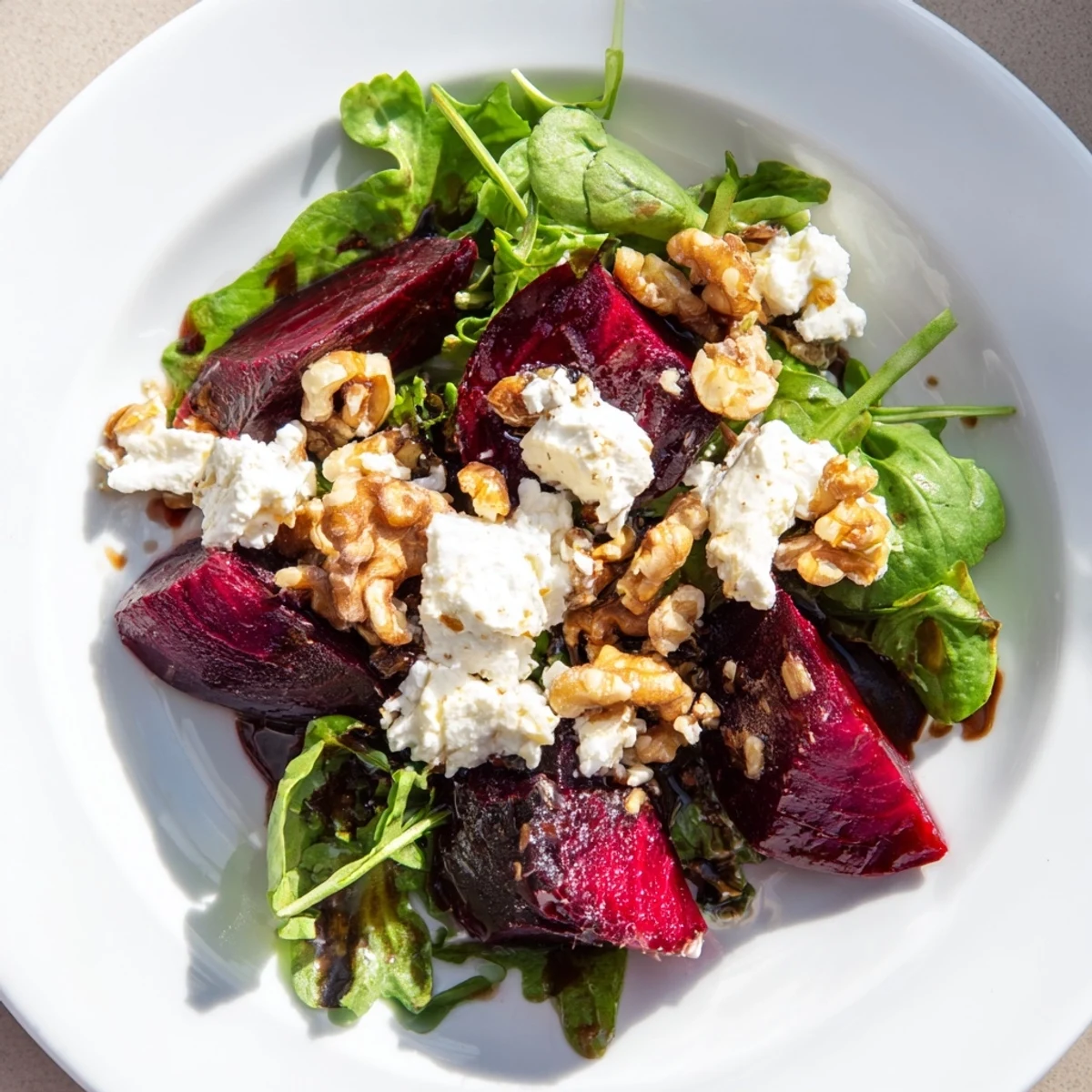 Roast beets and creamy goat cheese star in this vibrant Beet and Goat Cheese Salad.