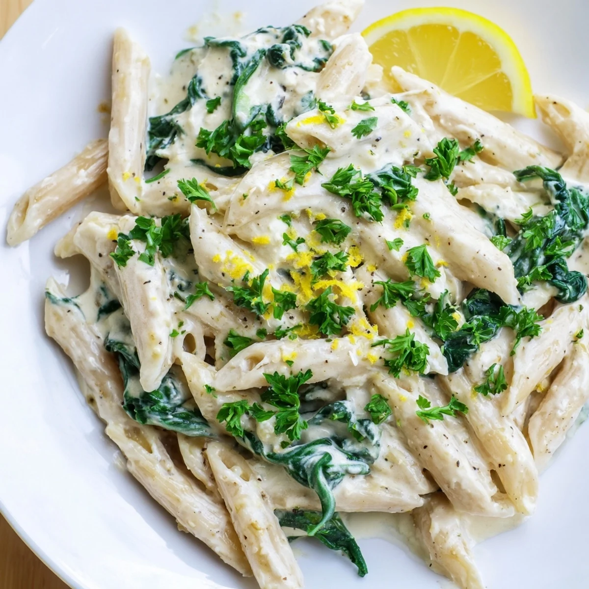 Creamy Feta Spinach Pasta