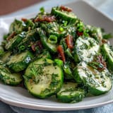 A crisp cucumber and radish salad with dill vinaigrette, perfect for spring gatherings and light meals.