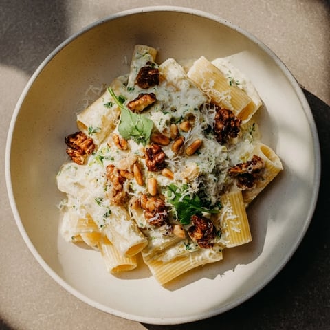 Pasta with Roasted Grapes and ricotta, showcasing sweet blistered grapes mingling with creamy pasta.