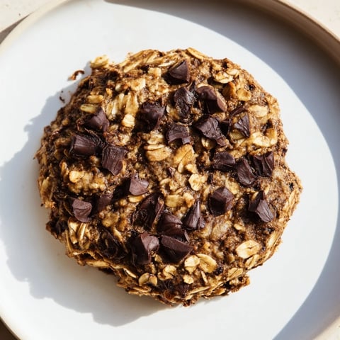 Warm Chocolate Oatmeal Breakfast Cookies, featuring melted chocolate chips, perfect for a quick and easy breakfast.