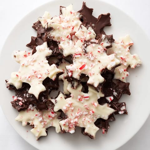Peppermint Bark Snowflakes