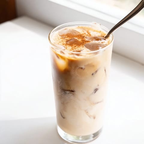 Satisfying, protein-packed Proffee Power Blend, beautifully layered in a tall glass, a delicious start.