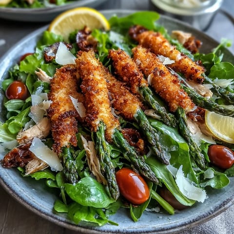 Crispy Parmesan Asparagus Chicken