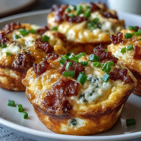 Freshly baked Ranch & Cheddar Egg Muffin Cups cooling on a wire rack, showcasing fluffy egg texture and savory bacon filling.