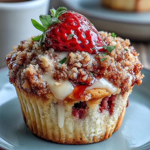 Strawberry Muffins Crumble Lemon