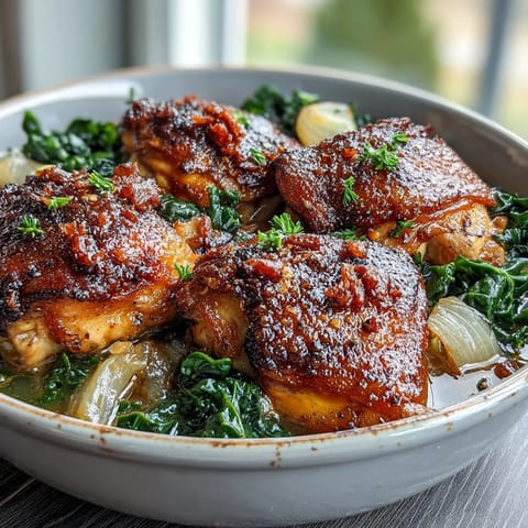 Classic Southern collard greens with smoked turkey and onions, slow-cooked until tender and infused with smoky, savory flavors.