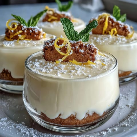 Lemon Mousse Cups Shortbread