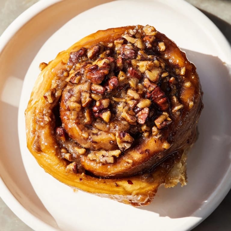 Warm and gooey maple pecan sticky buns, perfect for sharing during a weekend breakfast.