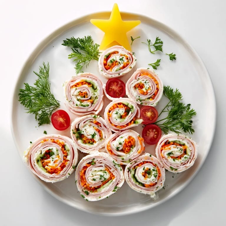These Savory Bites: Smoked Turkey Pinwheels Tree offer a delicious mix of turkey, veggies, perfect for the holidays.