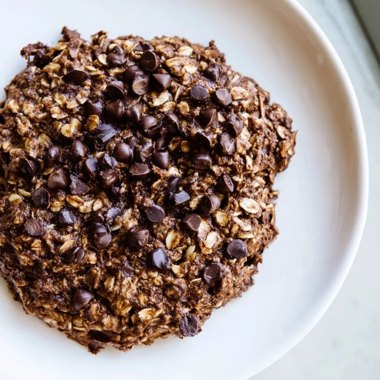 Soft and chewy Chocolate Oatmeal Breakfast Cookies stacked, a hearty, grab-and-go meal to start your day.