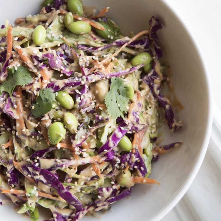 Serve this Crunchy Thai Peanut Salad with lime wedges for a refreshing, protein-packed vegetarian lunch.