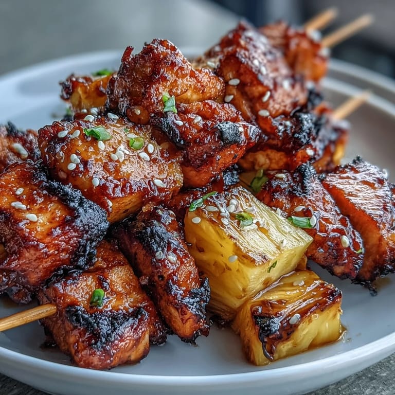 Delicious air fryer chicken pineapple bites served on toothpicks, perfect for parties or game day appetizers.  
