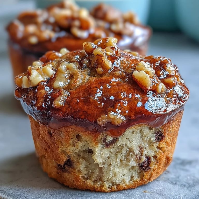 Golden-baked banana muffins with walnuts and dark chocolate chips, great for nutritious meal prep and snacks.