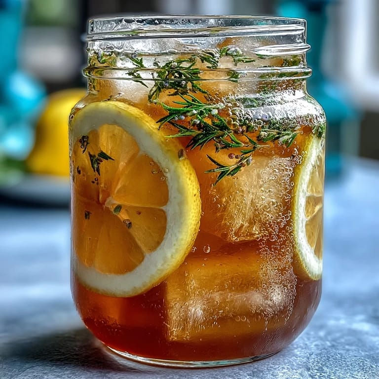 Cool, floral lavender honey lemonade served over ice with a garnish of fresh mint and lemon, ideal for warm afternoons.