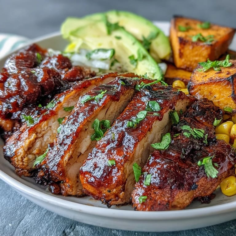 Healthy BBQ Chicken Meal Prep Bowls featuring smoky grilled chicken and roasted sweet potatoes.